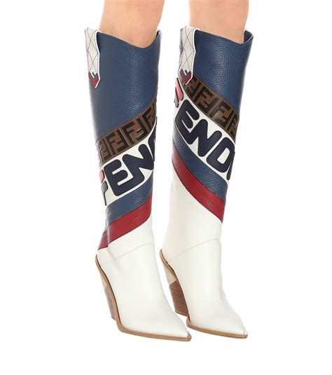 fendi cowboy boots street style|Fendi leather boots.